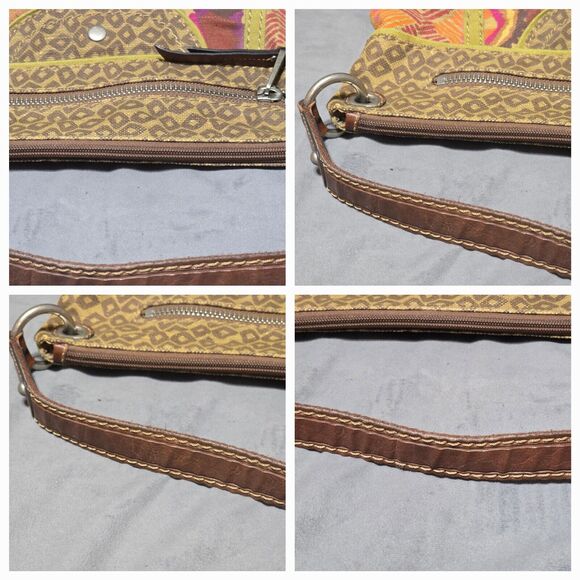 Fossil Handbag Mixed Media Boho Print Canvas - Picture 14 of 15